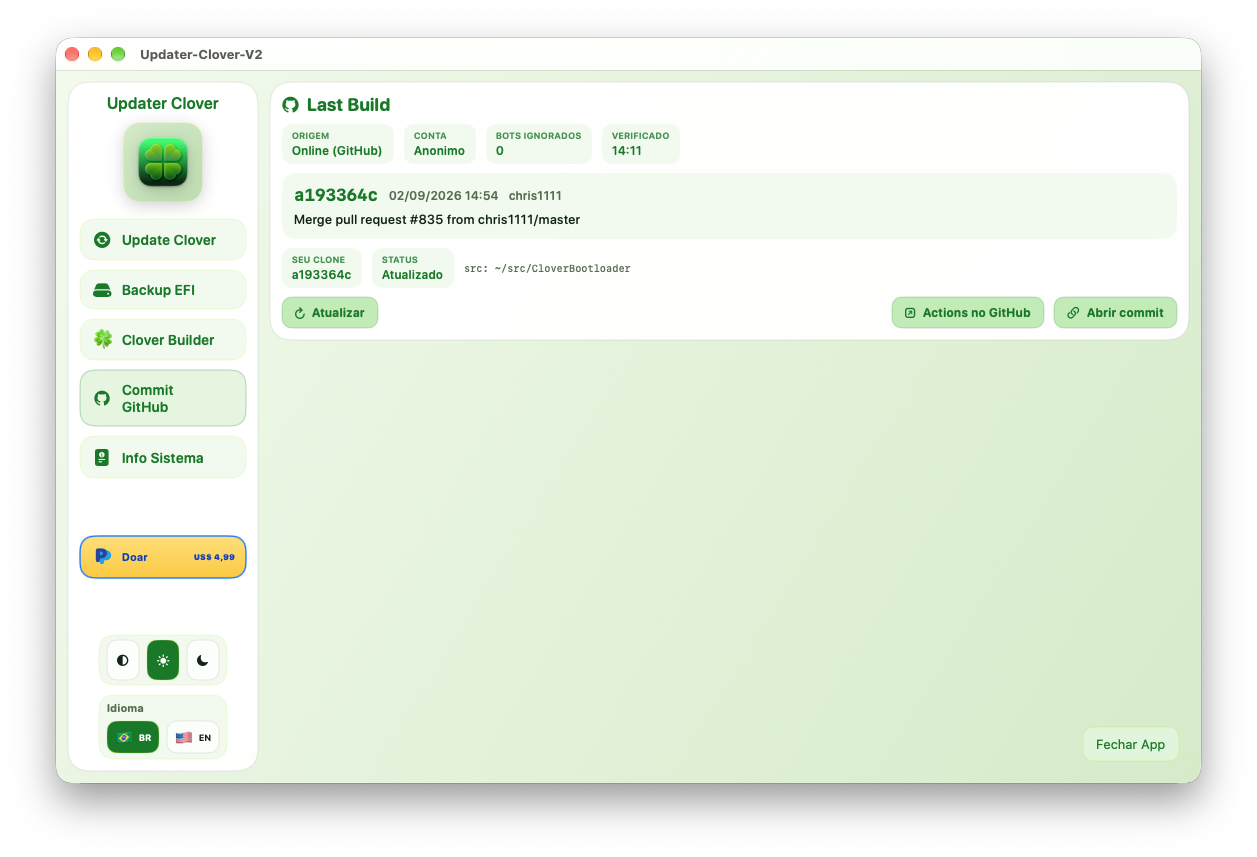 Update Clover tab — Light
